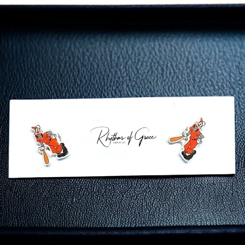 Hit a Home Run with Our Goofy Baseball Stud Earrings! ⚾️ NWT Disney Sports Studs